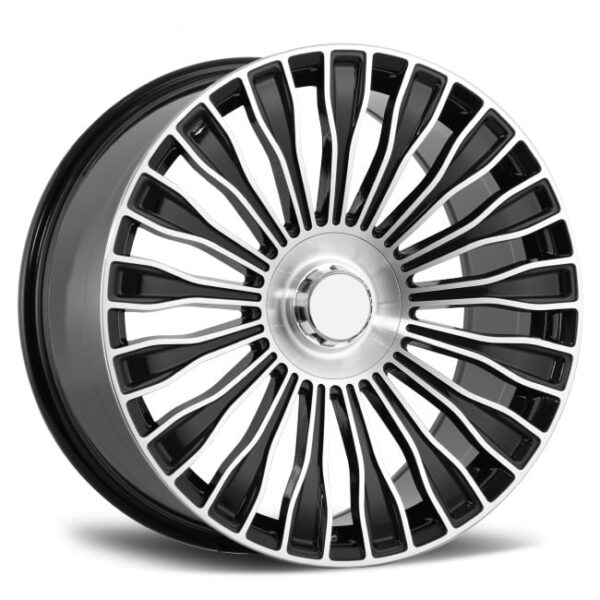 REP 8125 MB BLACK MACHINED FACE 20X9.5 5X112 WHEEL - CNC Wheels